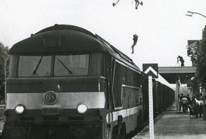 Alouette 3 F-MJAK lors du tournage du film Désiré Lafarge vers 1977 - Photo (...)