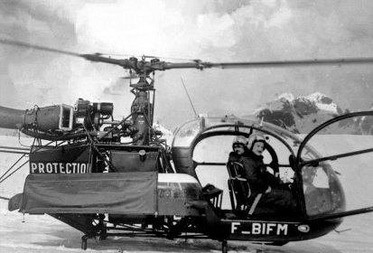Alouette 2 F-BIFM n° 1165 de la Protection Civile en Mai 1958 avec (…)