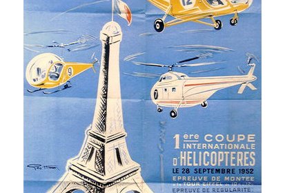 Affiche de la 1ère Coupe Internationale d'hélicoptères (Coupe Stemm), (…)