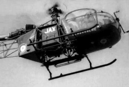 Alouette 2 F-MJAX Gendarmerie en vol, le 13 octobre 1963 - Photo (...)