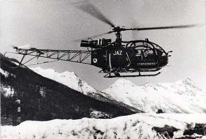 Alouette 2 F-MJAZ Gendarmerie en vol - Photo DR