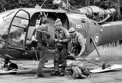 Alouette 3 F-MJBL accident de Gerhard Mayer DZ des Bois 30 août 1977 - Photo (...)