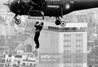 Alouette 3 F-MJAK lors du tournage du film "Peur sur la ville" de (...)