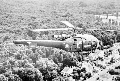 Alouette 3 F-MJAK Gendarmerie en vol - Photo DR