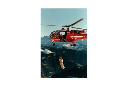 Hélitreuillage en civetière depuis l'Alouette III F-ZBDL de la Sécurité (…)