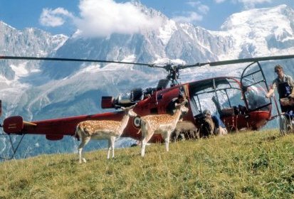 Alouette 3 Protection civile au Parc des Aiguilles Rouges de Chamonix avec 2 (…)