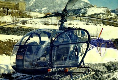 Alouette 2 F-MJAY lors d'un stage montagne à Briançon - Photo DR (...)