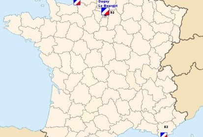 Carte des Bases Hélicoptère des Douanes Françaises - Carte © Patrick Gisle - (...)