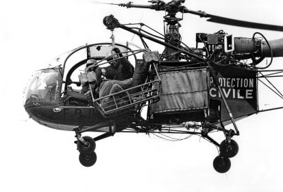 Alouette 2 F-BJHN version roues caddie (Protection Civile) avec Yves Rigaux (…)