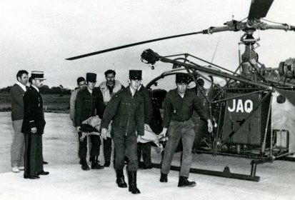 Alouette 2 F-MJAQ Gendarmerie sur une DZ lors d'une évacuation sanitaire (...)