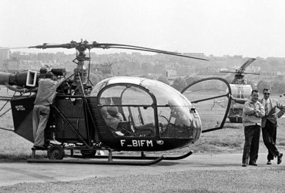 Alouette 2 F-BIFM Protection civile, le 12 juin 1958 - Photo DR