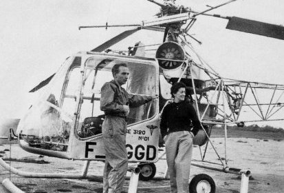 Jean Boulet et le prototype SE 3120 Alouette 1 F-WGGD avec le (…)