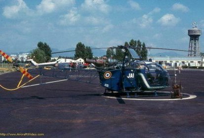 Alouette 2 F-MJAI Gendarmerie DZ BAN Fréjus-Saint-Raphaël en 1979 - Photo DR (...)