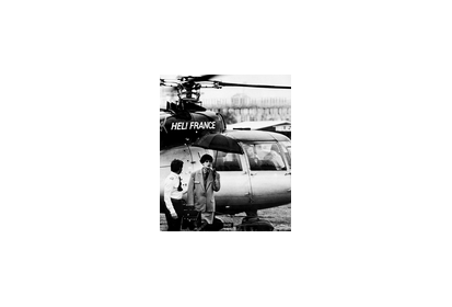 Dauphin SA-365 C1 Heli France - Publicité Chantal Thomass en 1985 - Photo DR