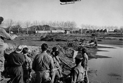 Alouette 2 F-MJAY Gendarmerie (Équipage René Blazy Maurice Carroul) après la (...)