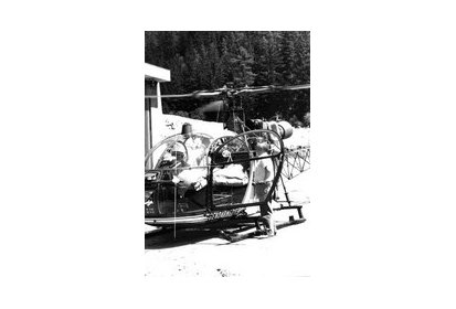 Alouette II Gendarmerie sur la DZ des Bois - Photo collection FD
