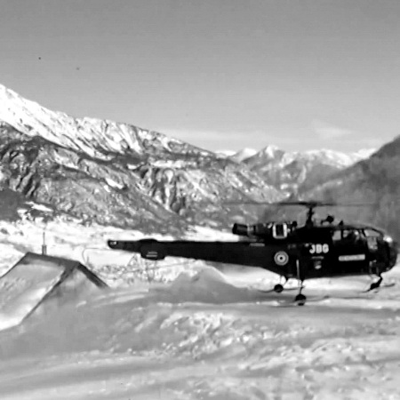 Alouette 3 F-MJBG Gendarmerie en 1969 - Photo DR INA