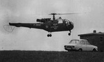L'Alouette 3 F-ZBDC de la BSPP se prépare à atterrir, aux commandes Guy GERMON - Photo DR 
