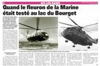 Article : "Quand le fleuron de la Marine était testé au lac du Bourget" 