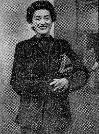 Edmée-Valérie André à 28 ans en 1950 - Photo DR