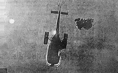 Hélitreuillage avec l'Alouette 3 F-MJBO (Bravo Oscar) - Photo DL