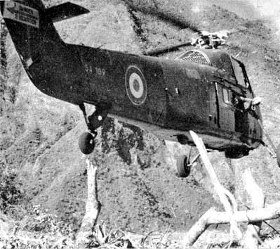 Sikorsky H-34A 68-OZ SA-109 à Tahiti en 1968 - Photo DR AHA