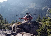 Alouette 3 Dragon 06 posée sur une DZ montagneuse improvisée - Photo DR
