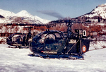 Alouette II en stage montagne à Briançon (05) - Photo collection R. Drouin