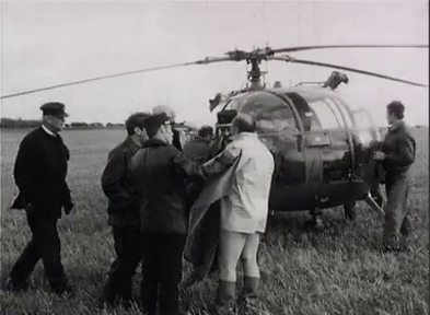 L'Alouette 3 F-ZBDC de la BSPP et son équipage pilote et mécanicien - Photo DR