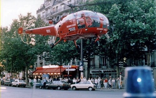 Alouette 3 F-ZBDC BSPP vers 1978 - Photo Daniel Bonneton
