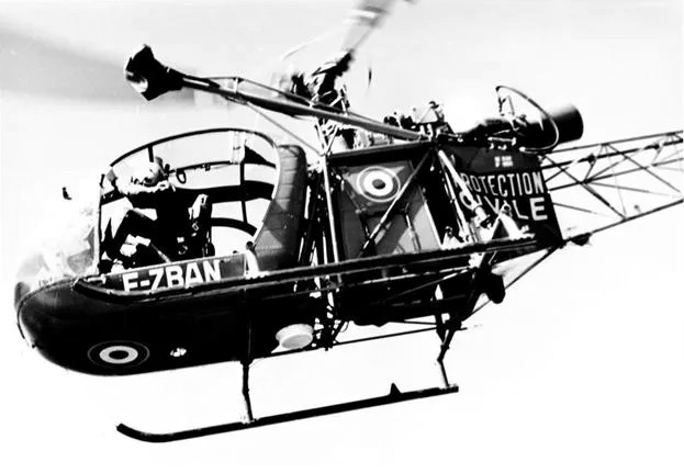 L'Alouette II F-ZBAN de la Protection civile - Photo archives Sécurité civile