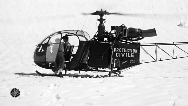 Alouette 2 F-BIFM de la Protection civile Base de Grenoble-Eybens pilotée par Gérard Frommweiler en 1958 - Photo DR