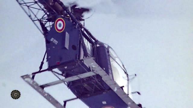 Alouette 2 F-MJAN Gendarmerie équipée de skis, vers 1962 - Photo DR