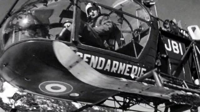 Alouette 2 F-MJBI de la Gendarmerie équipée de skis vers 1964 - Photo DR