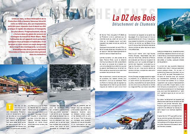 La DZ des Bois : Détachement de Chamonix pages 16-17- Document DR Helico-Dragon
