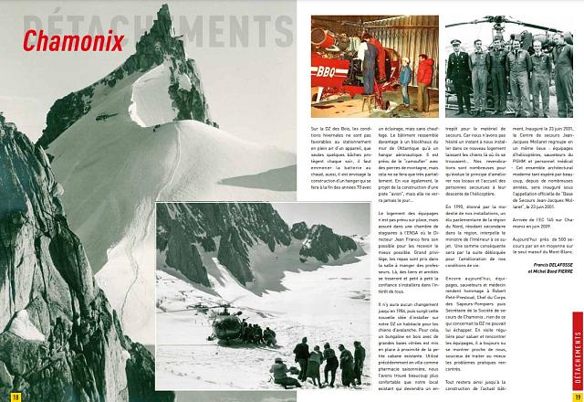 La DZ des Bois : Détachement de Chamonix pages 18-19- Document DR Helico-Dragon