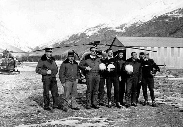 Jean Toustou à l'extrême droite lors du stage montagne à Serre-Chevalier en 1966 - Photo DR