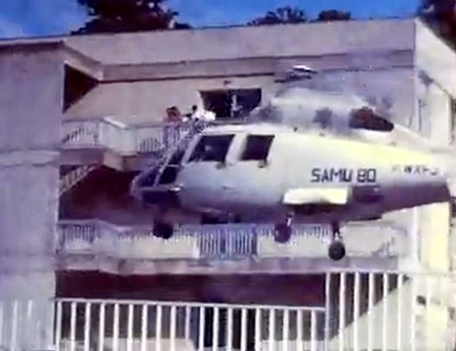 SA365 Dauphin F-WXFJ Samu 80 intervention en 1984 - Photo DR