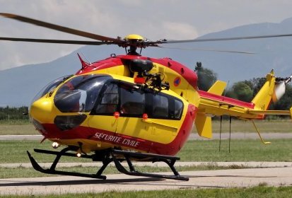 L'EC145 F-ZBPK en retour de démo - Photo © Patrick Gisle