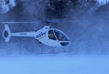 Notre brave bête a décollé sans broncher - Photo © Guimbal Hélicoptères