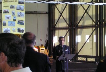 Allocution du CF Antoine CAMUS (Cdt BAN Lanvéoc-Poulmic) - Photo © Claude (...)