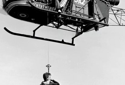 Alouette 2 F-MJAZ Gendarmerie hélitreuillage treuil 25m - Photo DR