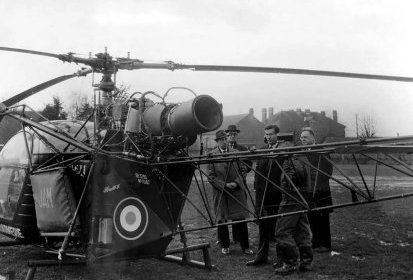 Alouette 2 F-MJAH Gendarmerie avec flottabilité de la JAM à Nantes vers 1959 (…)