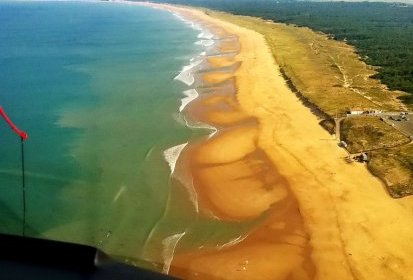 Les immenses plages landaises le 8 juillet à 8h30 - Photo © Nico (...)