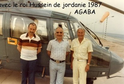 Claude Aubé et le roi Hussein qui aimait bien le Dauphin - Photo collection (...)