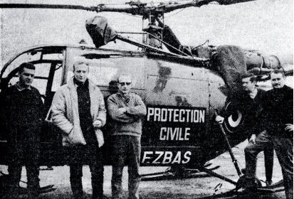 Les équipage devant l'Alouette III, au début des années 70 (Paul ROUET (...)