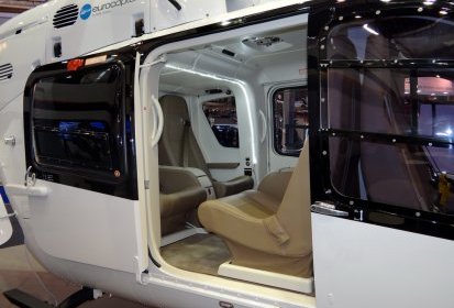Cabine arrière de l'EC 135 P2+ HB-ZTJ - Photo © Patrick Gisle