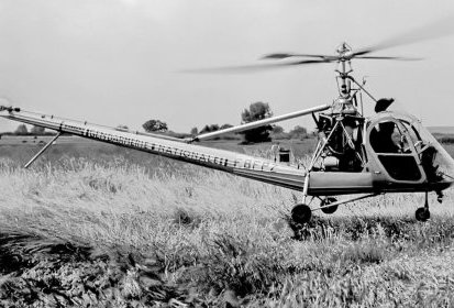 Hiller 360 F-BFPZ Gendarmerie, été 1952 - Photo SIRPA Gendarmerie