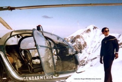 Alouette 2 F-ZBAT Gendarmerie avec Roger Drouin près de l'étang (...)