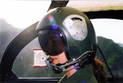 En vol sur Alouette II - Photo © Christine Mongreville